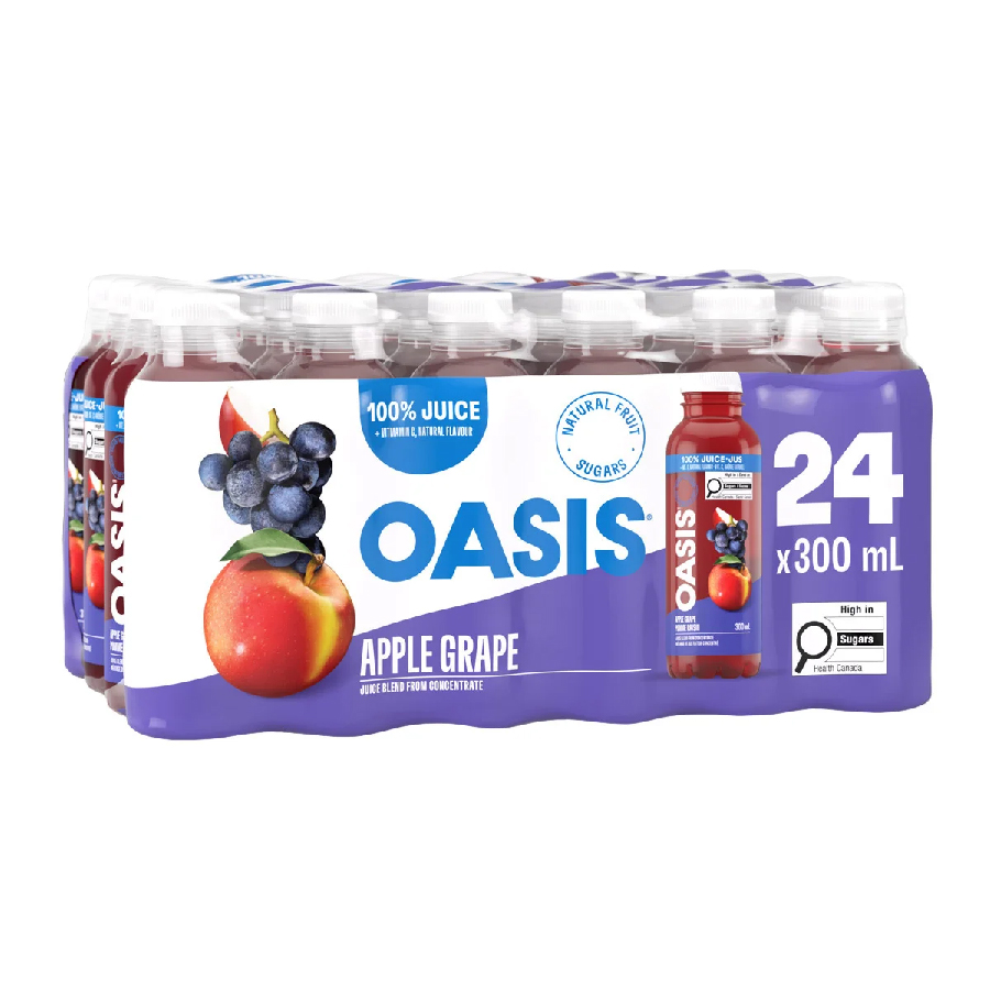 Oasis Apple Grape 300ml x 24 Cans