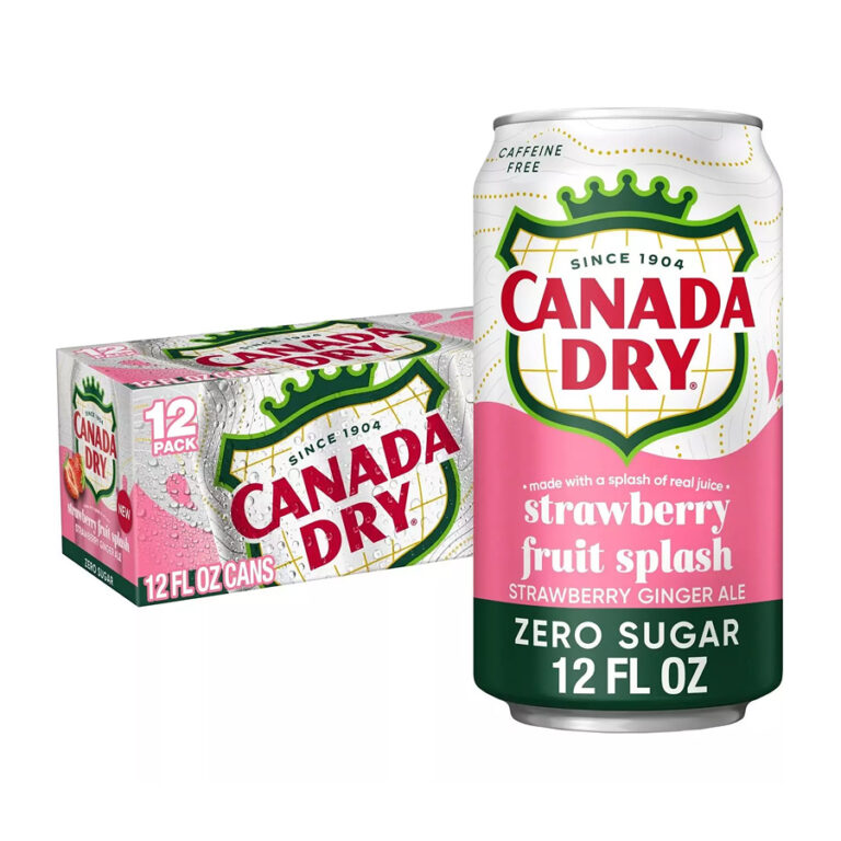 Canada Dry Strawberry Fruit Splash Zero Sugar 355ml x 12 Cans