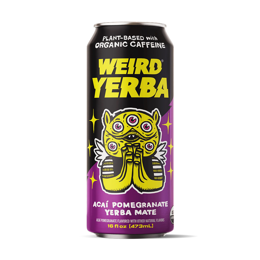 Weird Yerba Acai Pomegranate Yerba Mate – 473ml X 12 Cans (Buy 6 Cases Get 1 Case Free)