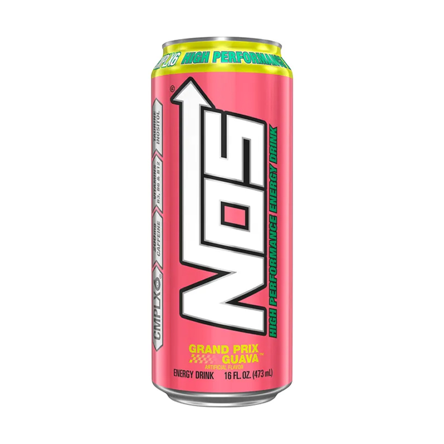 NOS Grand Prix Guava Can – 16 Oz X 24 Pack