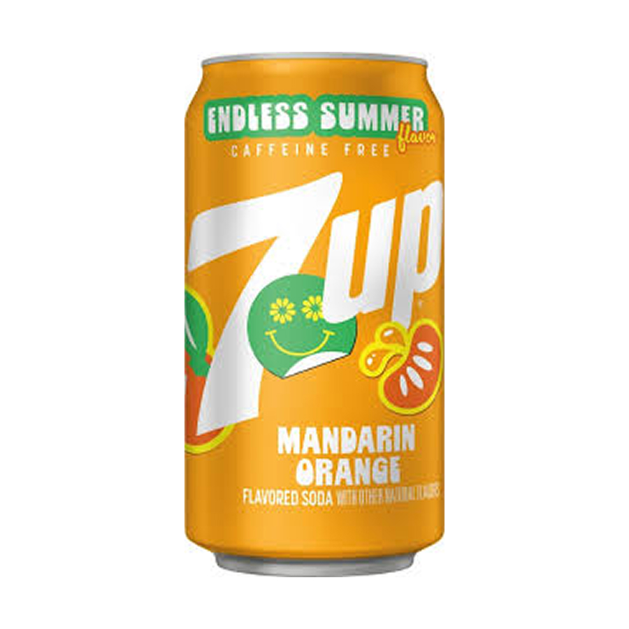 7UP Endless Summer Mandarin Orange – 355ml x 12 Cans (BUY 5 CASES GET 1 CASE FREE)