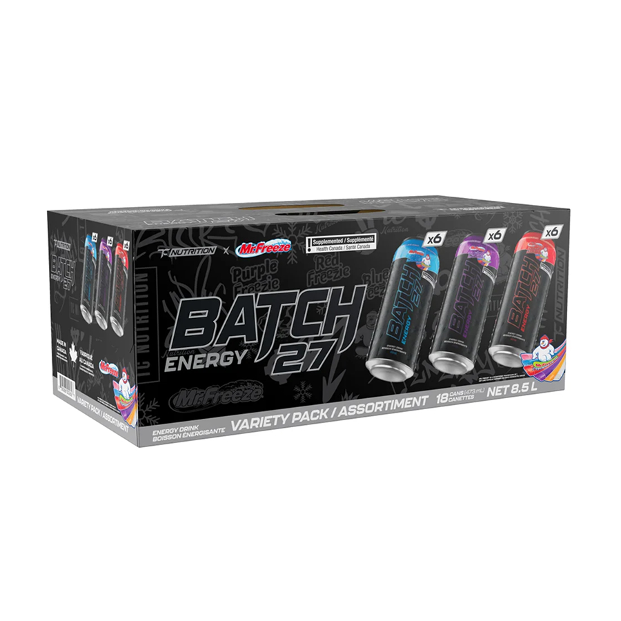 Batch 27 Energy Variety Pack (Blue, Purple, Red) – 443ml X 18 Cans