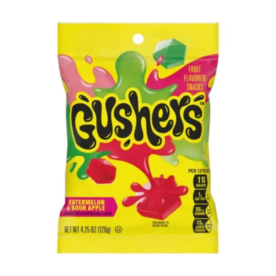 Gushers Watermelon & Sour Apple Gummy – 4.25oz X 8Pack