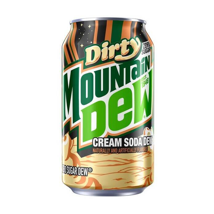 Mountain Dew Dirty Zero Sugar Cream Soda 355ml X 12 Cans
