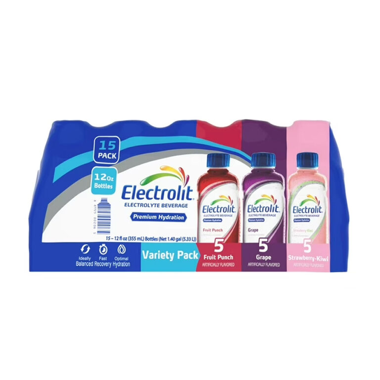 Electrolit Premium Hydration Variety Pack (Fruit Punch, Grape, Strawberry-Kiwi) – 355ml X 15 Bottles