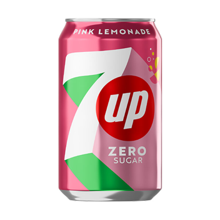 7UP Pink Lemonade Zero Sugar – 330ml x 24 Cans