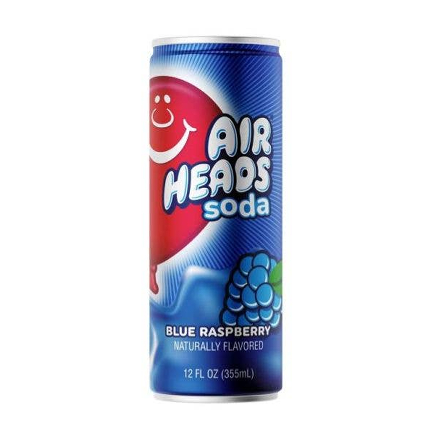 Air Heads Soda Blue Raspberry Soda 355ml X 12 Cans