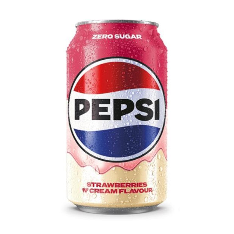 Pepsi Strawberries ‘N’ Cream Zero Sugar – 330ml x 24 Cans
